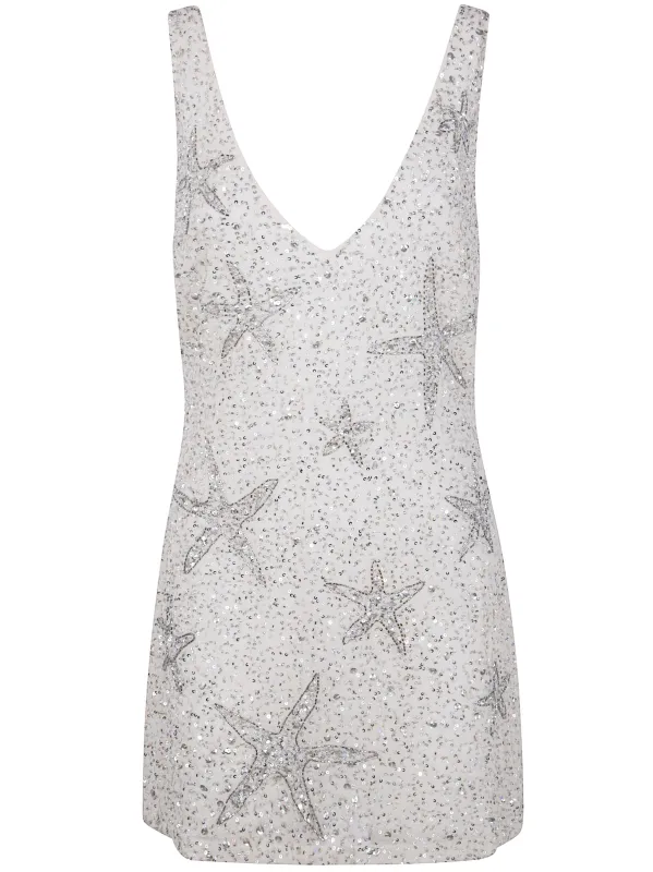 "CHRISTABEL" DRESS STARFISH EMBELLISHMENT PEARL sold by Lord & Taylor