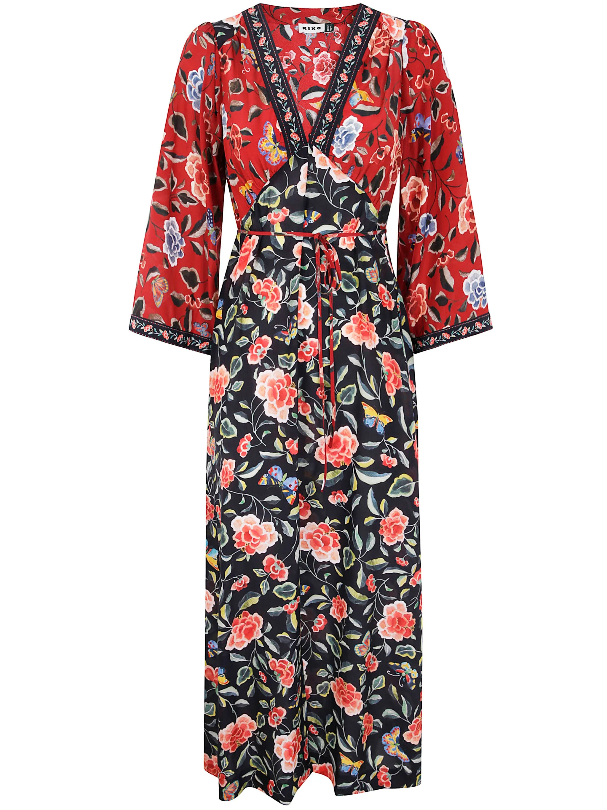 "DAHLIA" DRESS BUTTERFLY MIX BLACK sold by Lord & Taylor