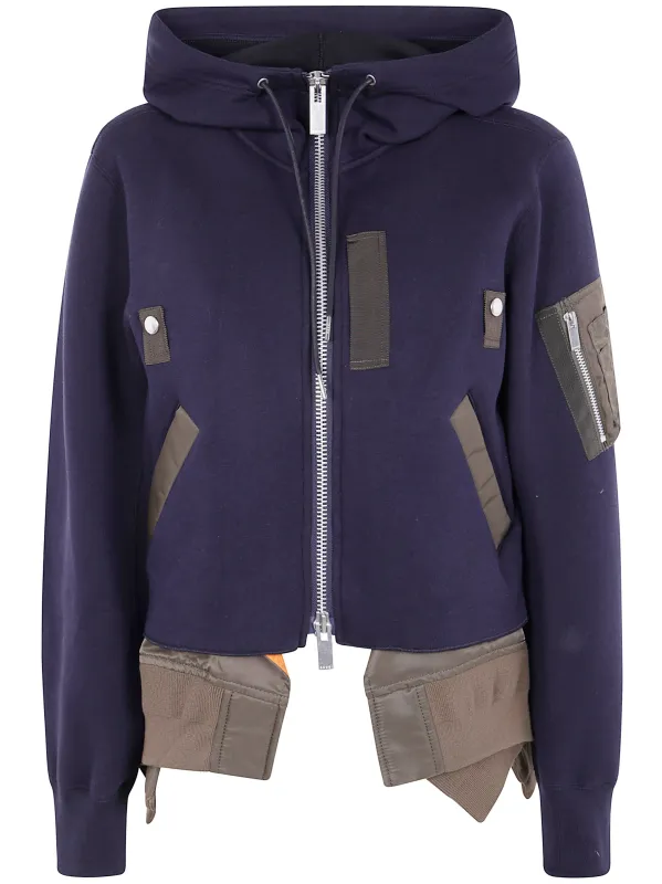 SPONGE SWEAT X NYLON TWILL HOODIE sold by Lord & Taylor