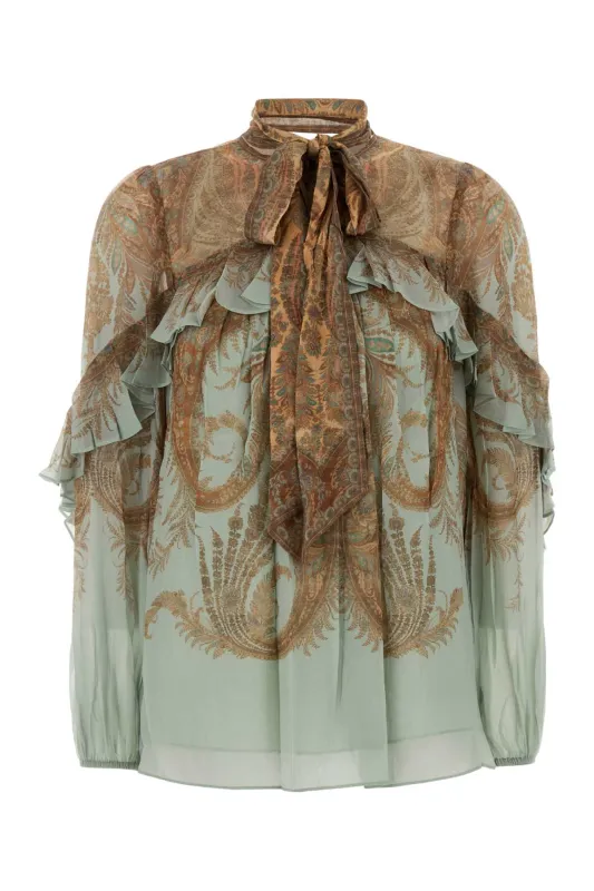 MEMENTO BLOUSE WITH RUFFLE made by Lord & Taylor