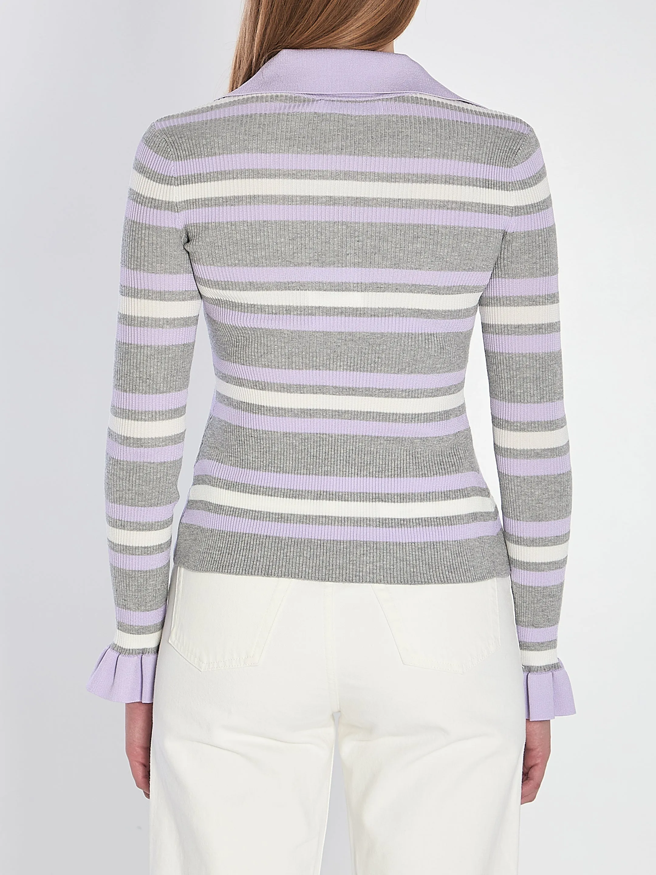 STRIPE RIB KNIT TOP sold by Lord & Taylor product image thumbnail 4