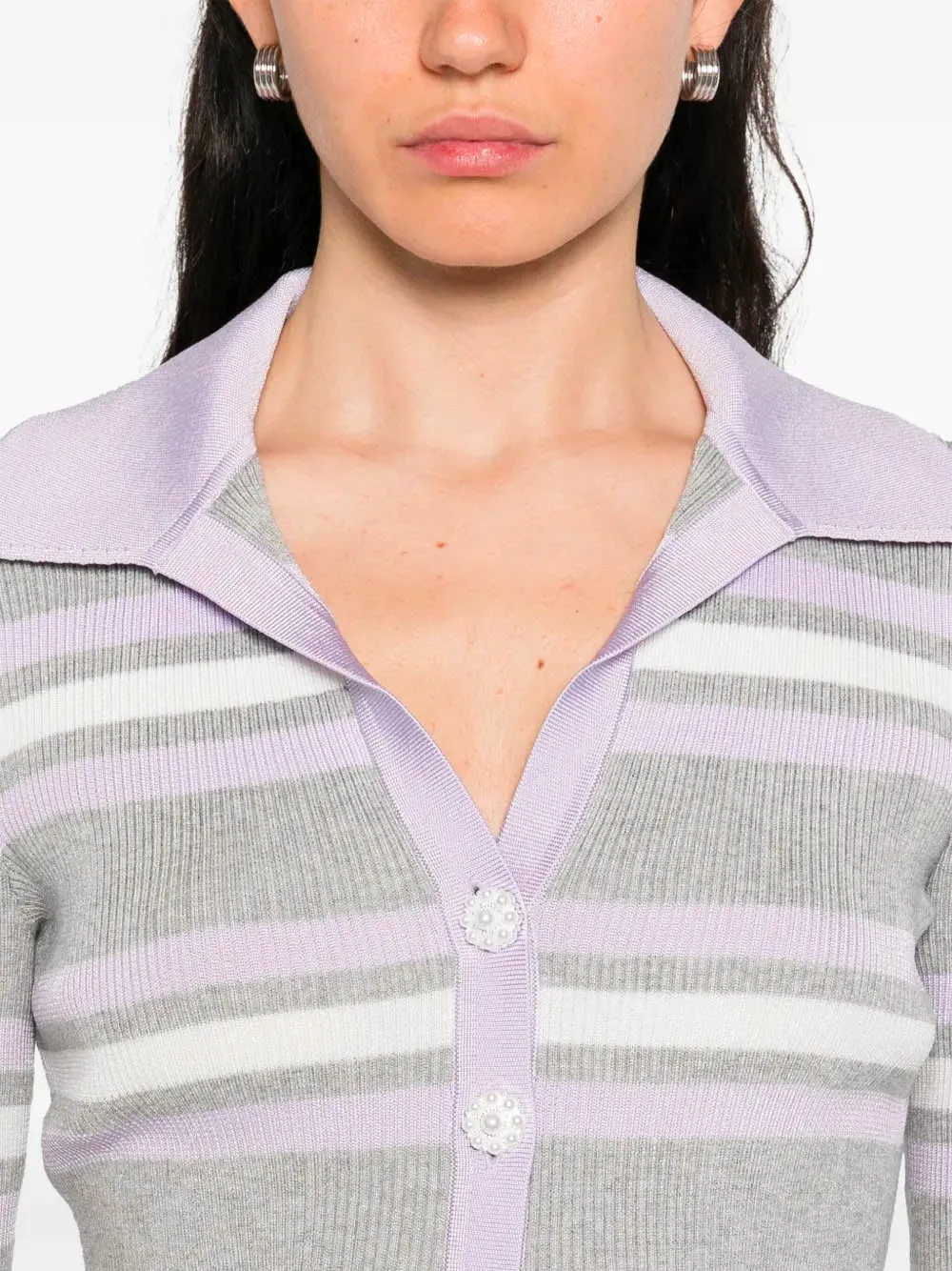 STRIPE RIB KNIT TOP sold by Lord & Taylor product image thumbnail 5