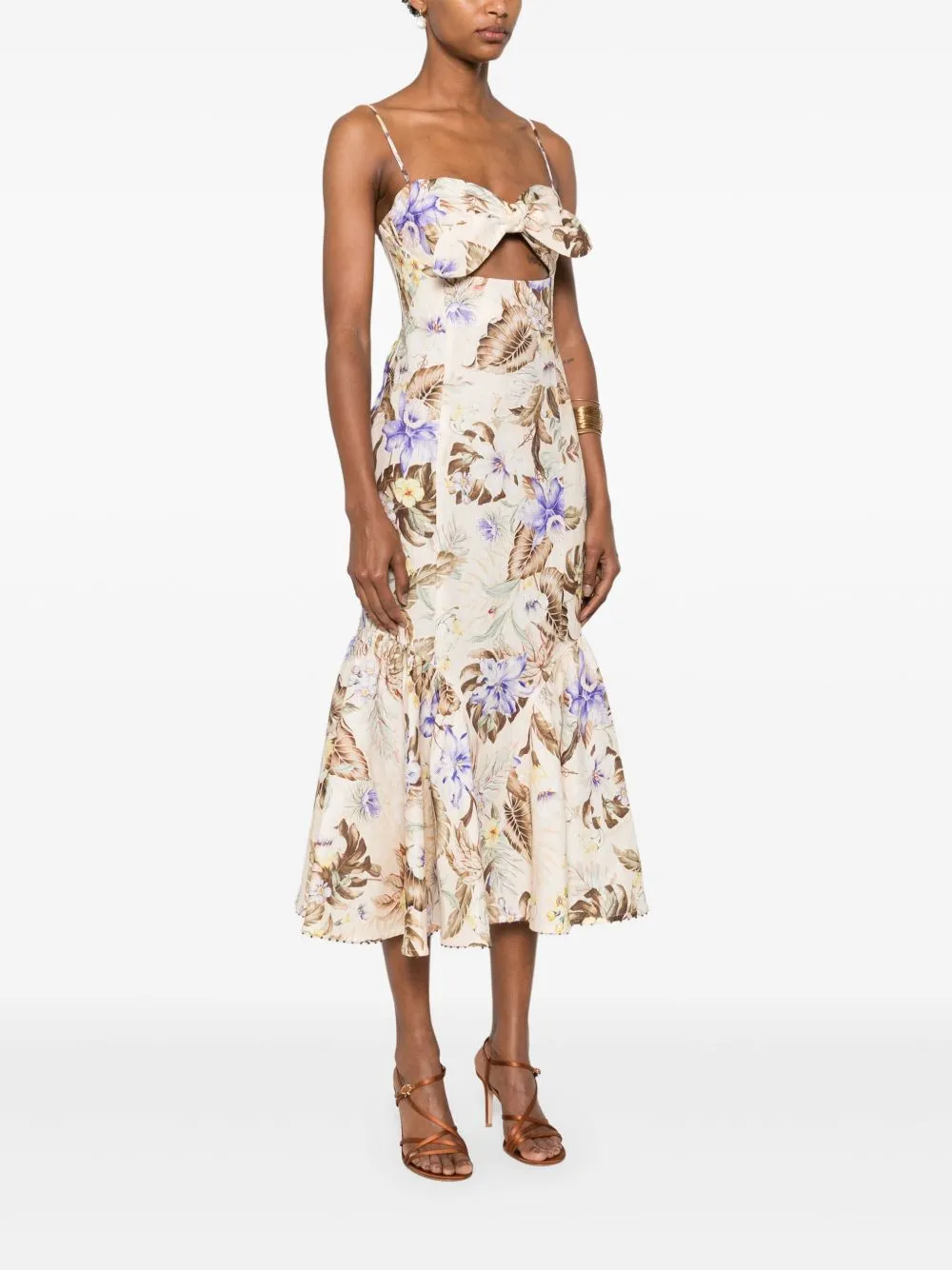 COCO TIE FRONT MIDI DRESS sold by Lord & Taylor product image thumbnail 5