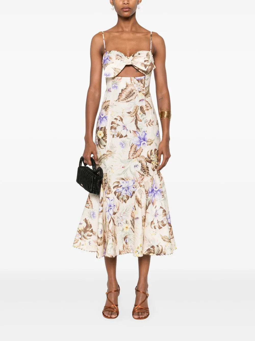 COCO TIE FRONT MIDI DRESS sold by Lord & Taylor