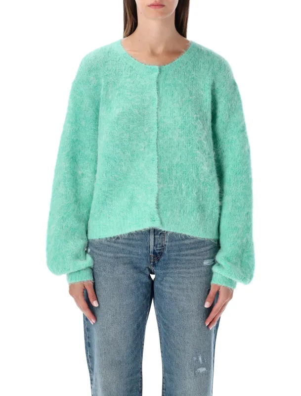 AMERICAN VINTAGE NIBY CROPPED MINT MOHAIR CARDIGAN sold by Lord & Taylor