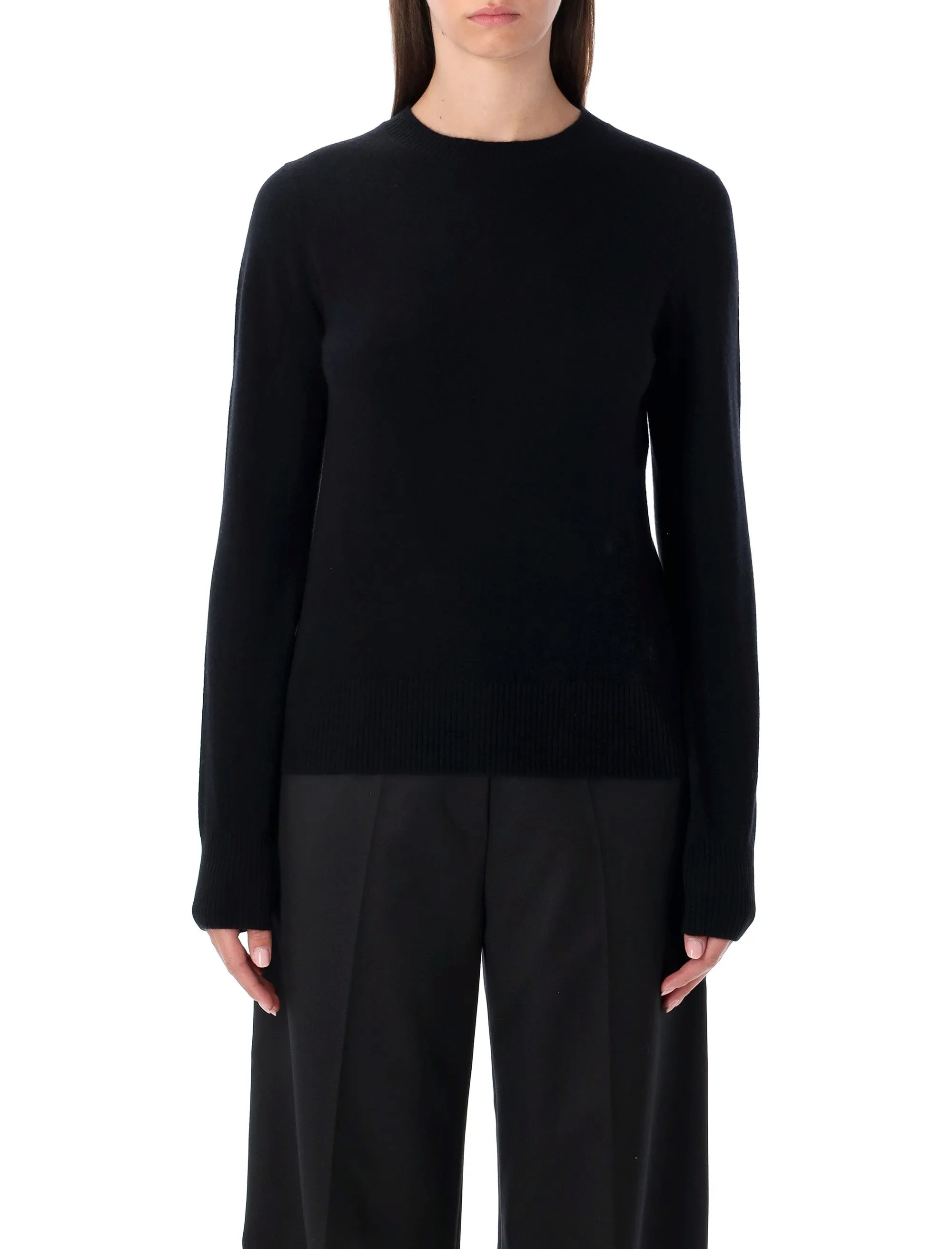 RHEA BLACK WOOL CASHMERE CREWNECK SWEATER sold by Lord & Taylor