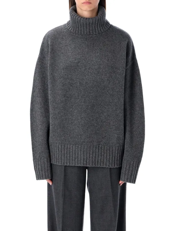 RHEA HEAVY GREY WOOL TURTLENECK SWEATER sold by Lord & Taylor