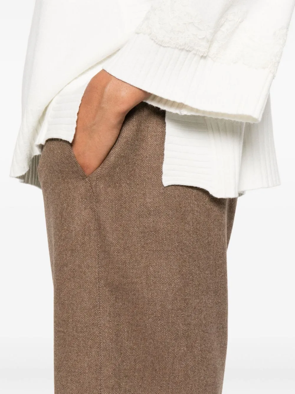 LIGHT BROWN PANTS WITH ELASTIC WAIST sold by Lord & Taylor product image thumbnail 2