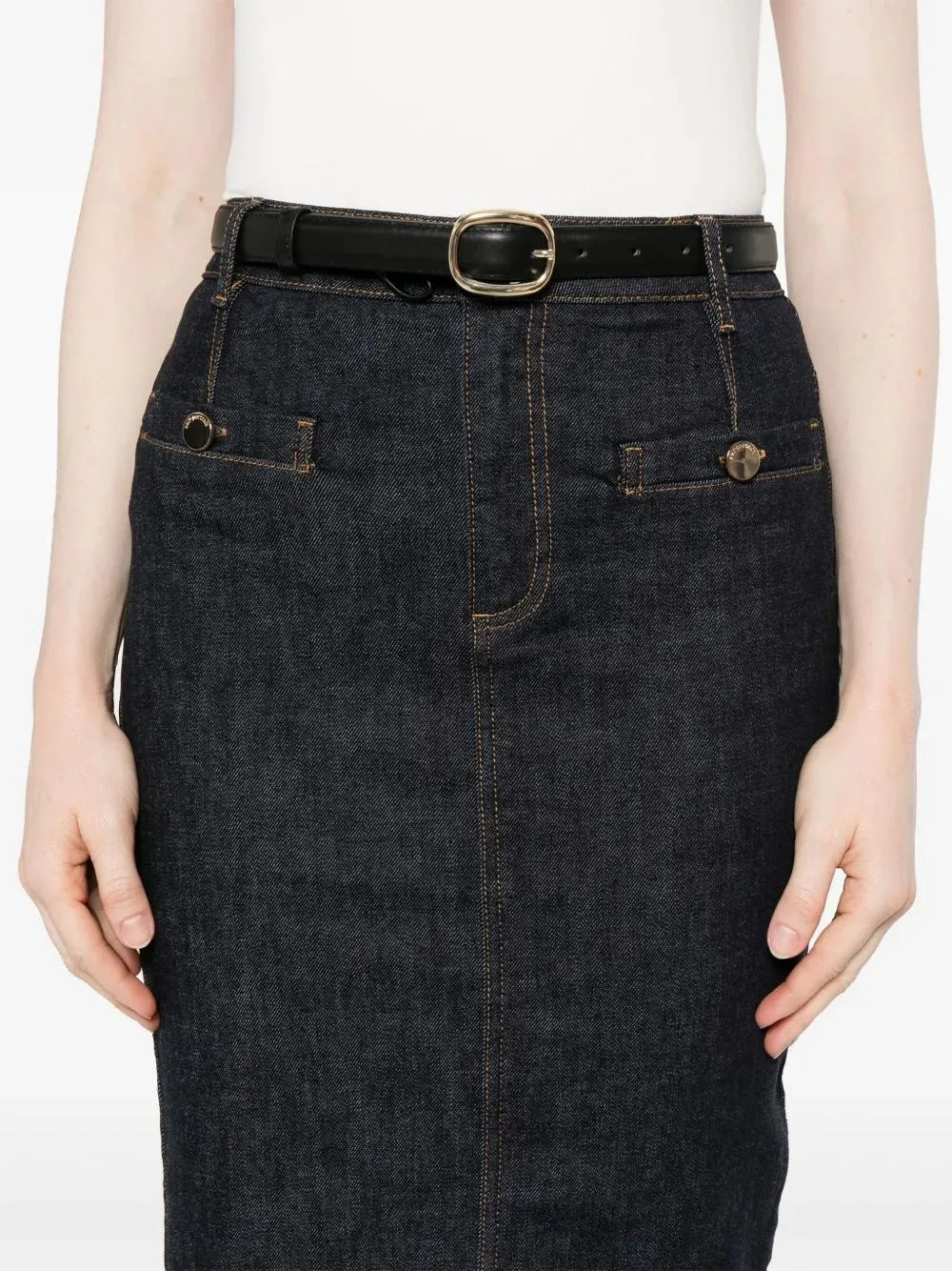 DENIM MIDI SKIRT sold by Lord & Taylor product image thumbnail 5