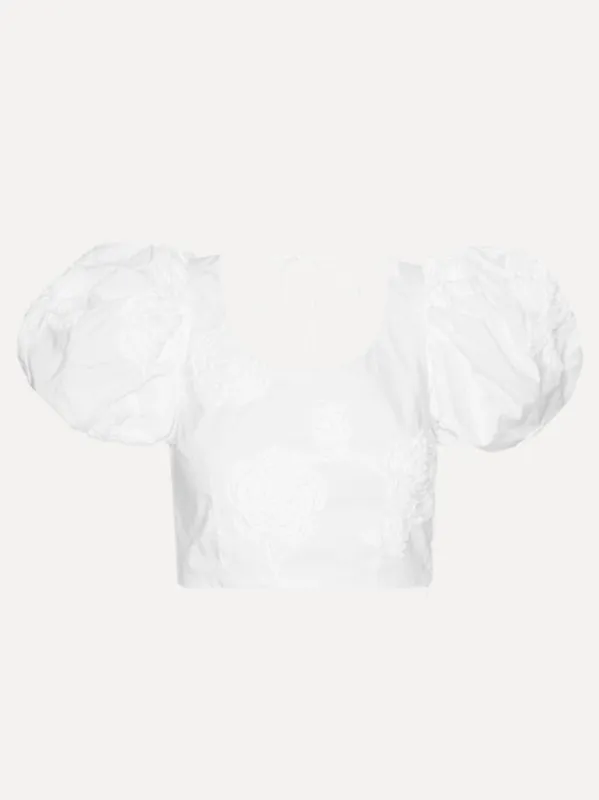 PUFF SLEEVE COTTON TOP sold by Lord & Taylor