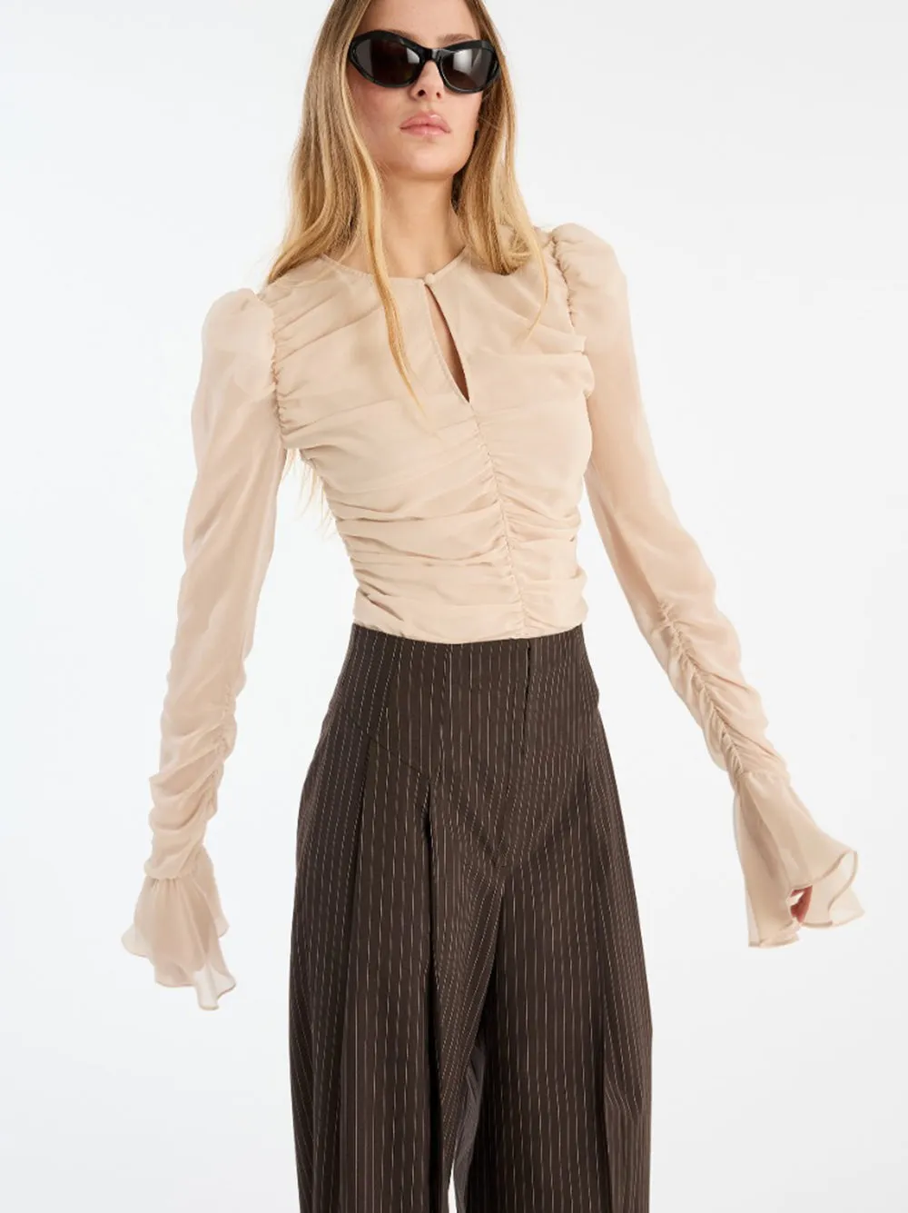 CHIFFON LS TOP sold by Lord & Taylor product image thumbnail 4