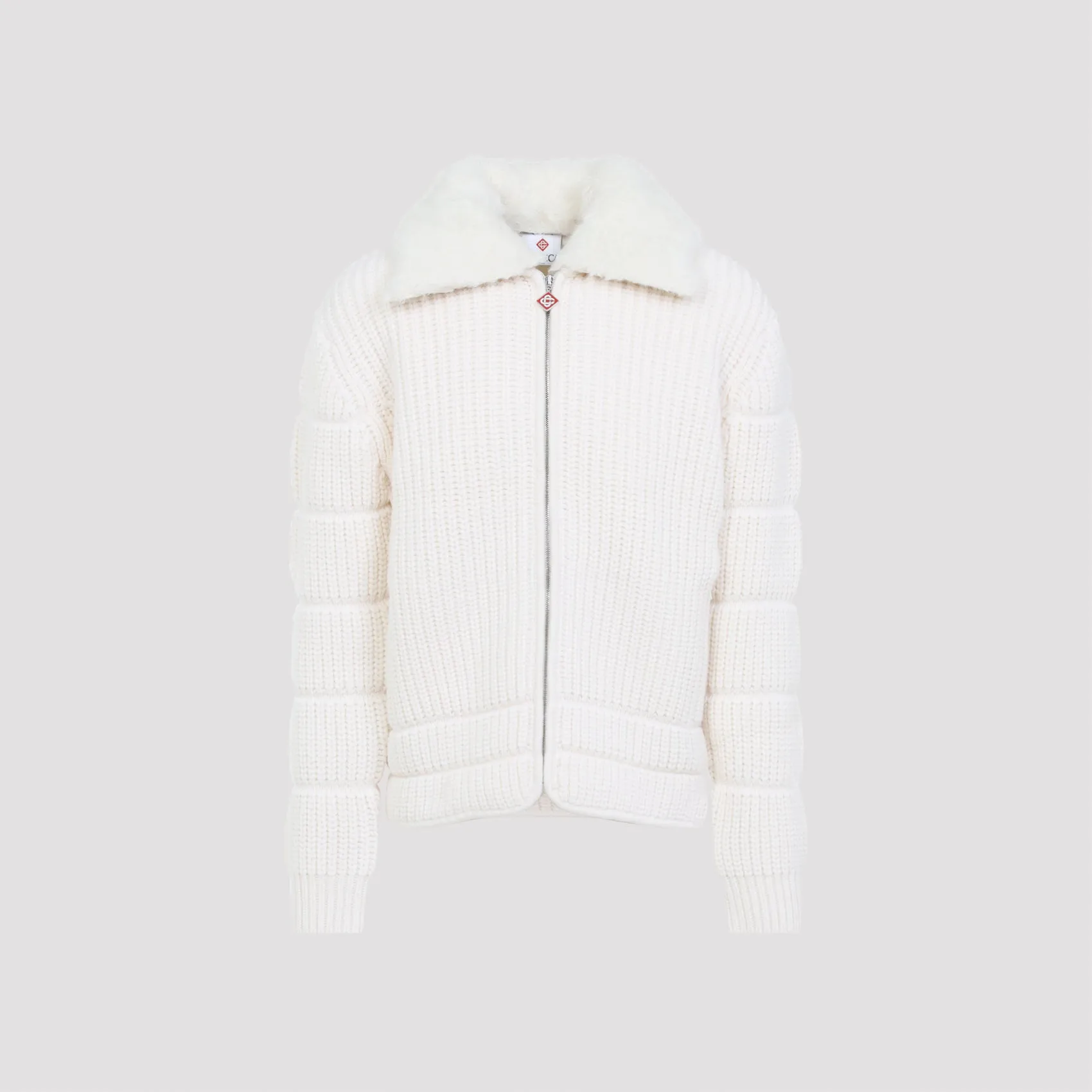 WHITE MERINO WOOL RIBBED PADDED JACKET sold by Lord & Taylor product image thumbnail 2
