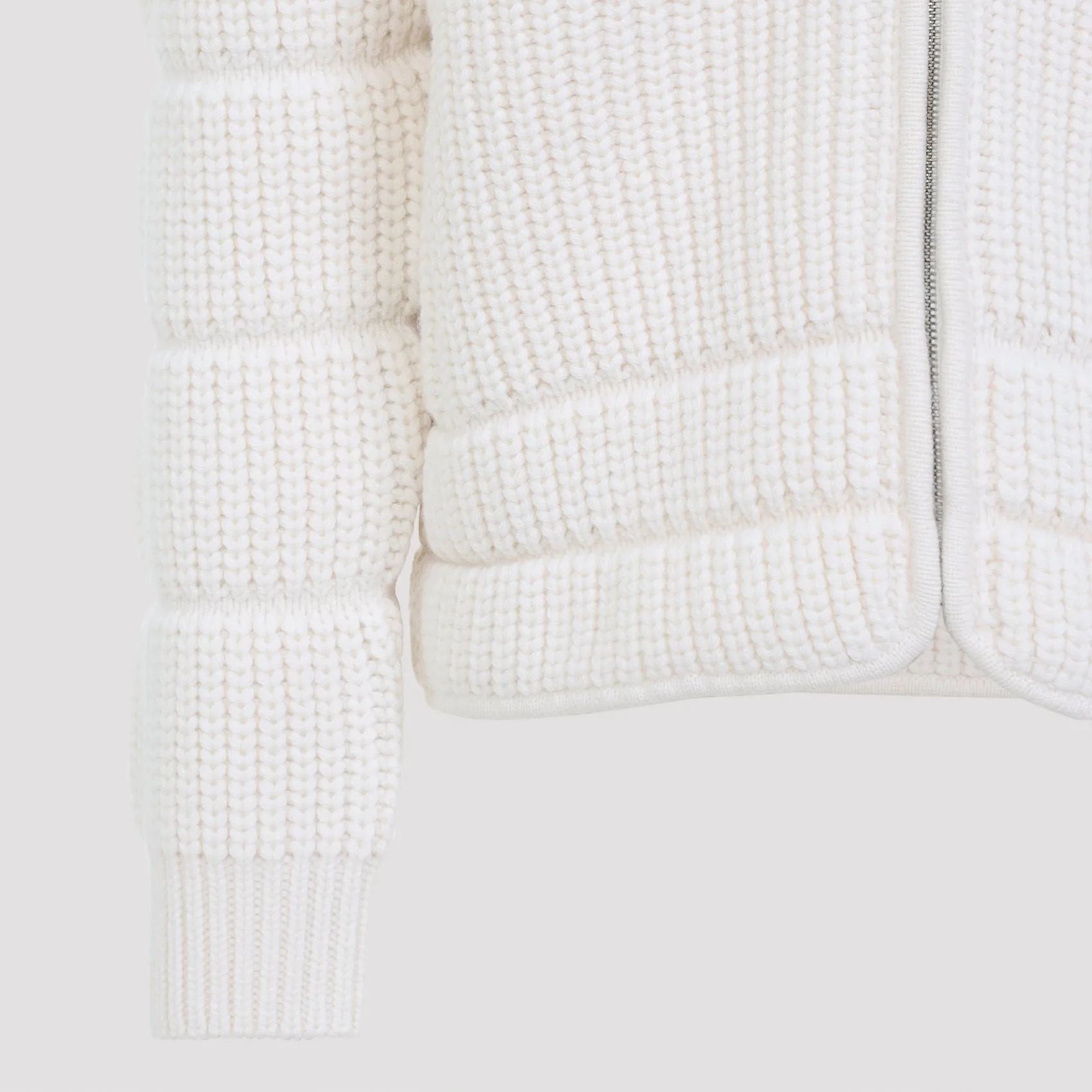 WHITE MERINO WOOL RIBBED PADDED JACKET sold by Lord & Taylor product image thumbnail 4