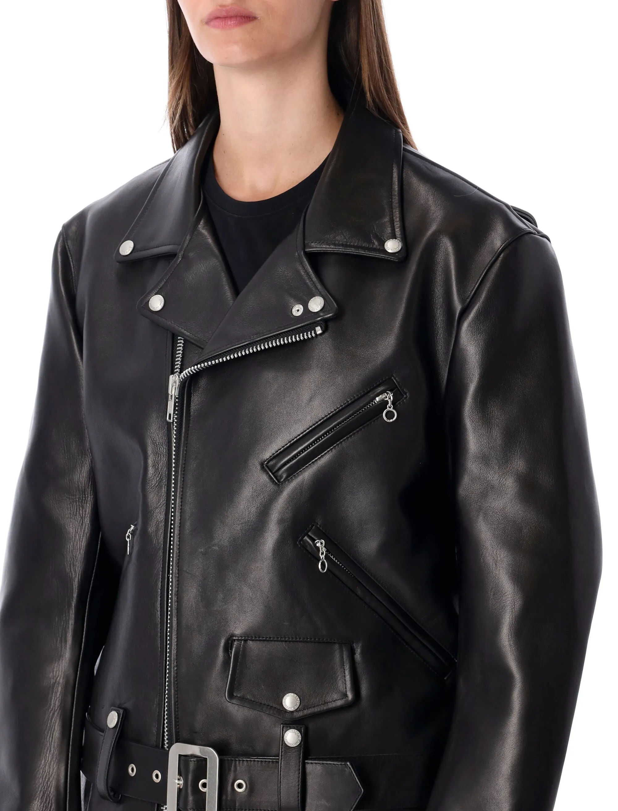 JUNYA WATANABE BLACK LEATHER BIKER JACKET sold by Lord & Taylor product image thumbnail 3