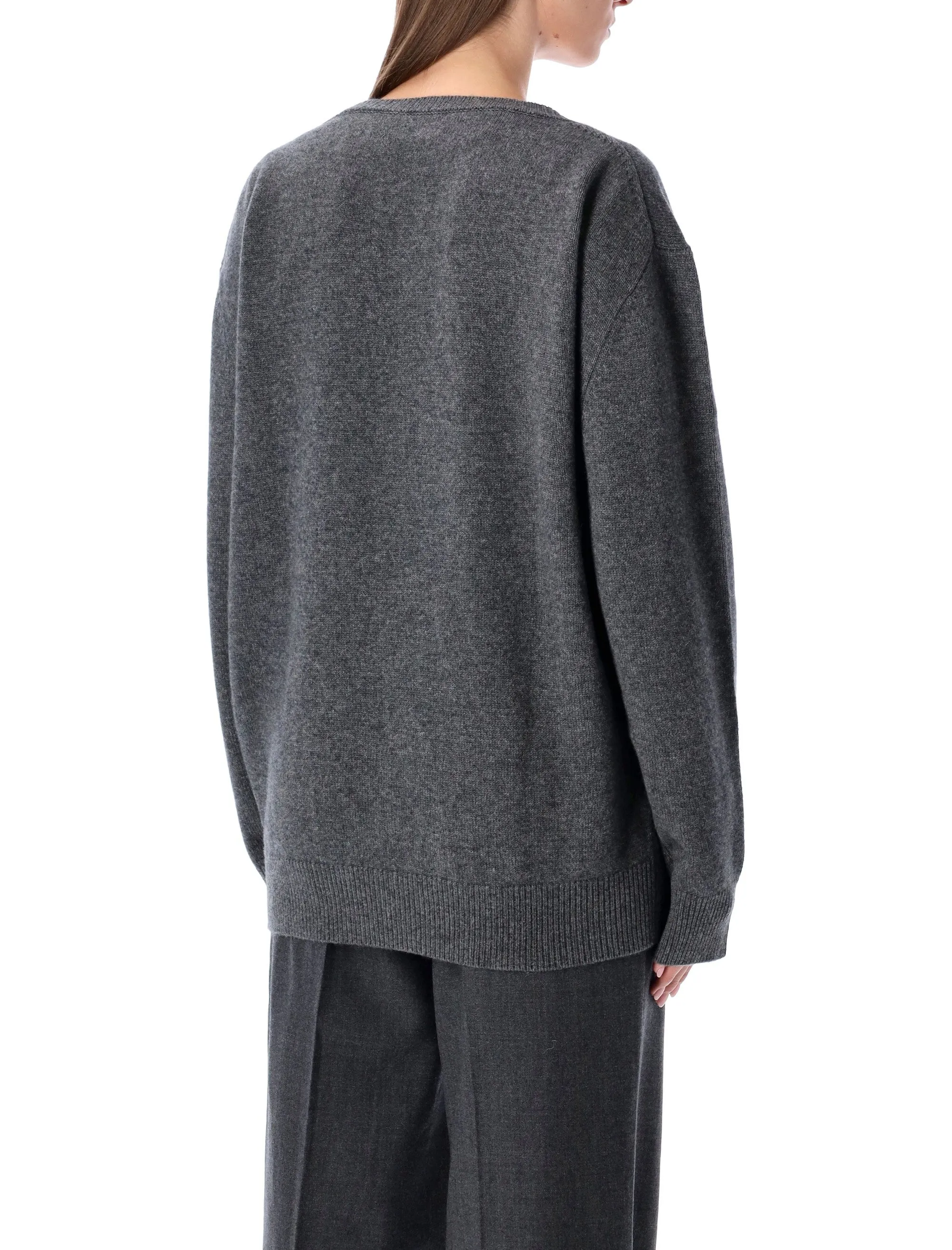 RHEA MID GREY WOOL CASHMERE V-NECK SWEATER sold by Lord & Taylor product image thumbnail 2