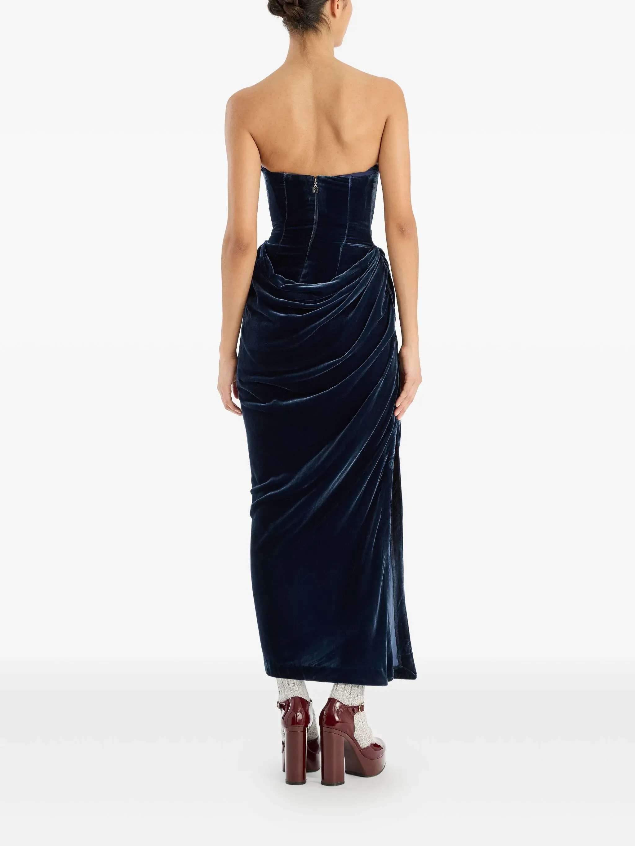 SILK VELVET SLIT DRESS sold by Lord & Taylor product image thumbnail 3