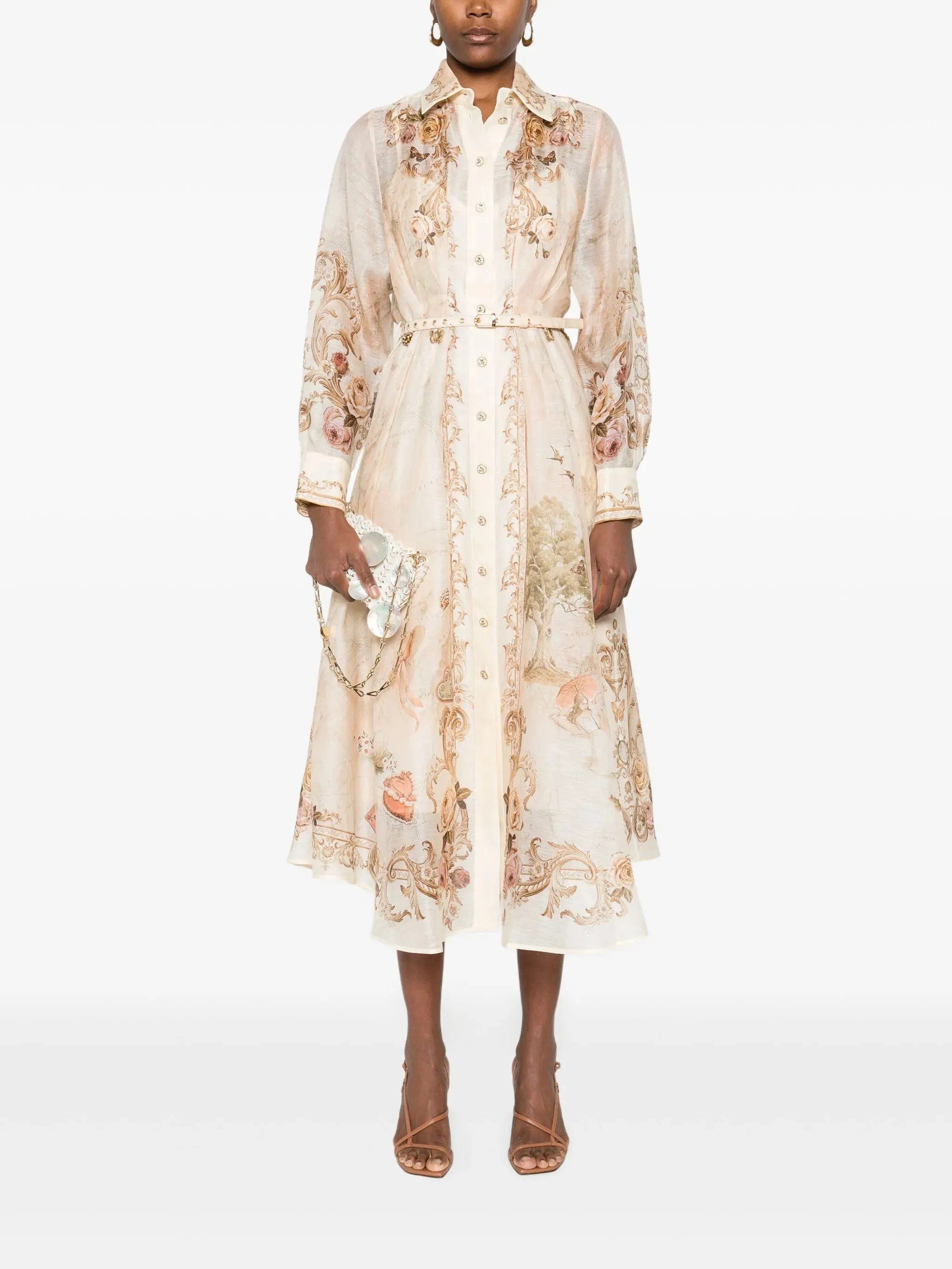 MEMENTO BUTTONED MIDI DRESS sold by Lord & Taylor product image thumbnail 2