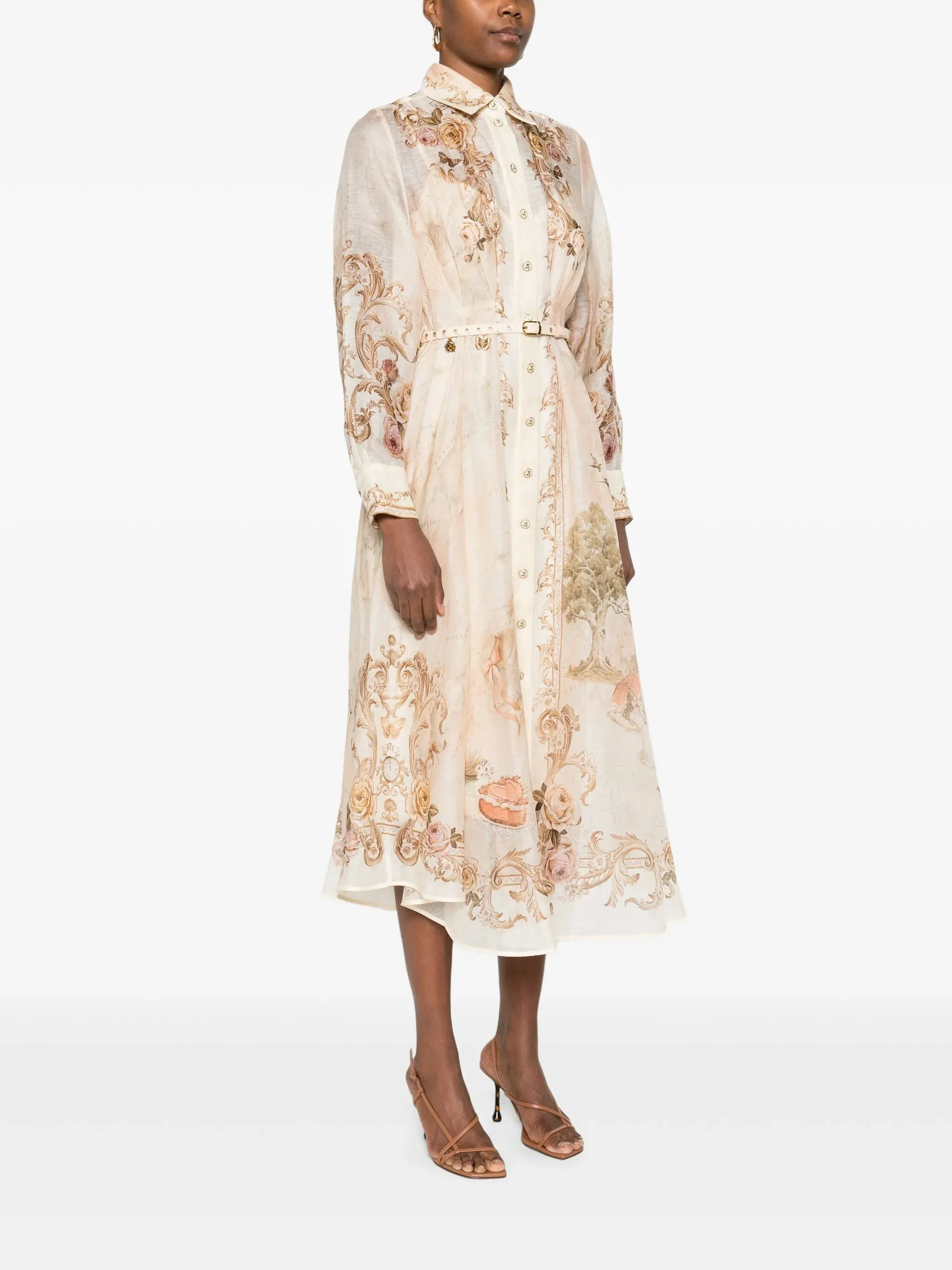 MEMENTO BUTTONED MIDI DRESS sold by Lord & Taylor product image thumbnail 3