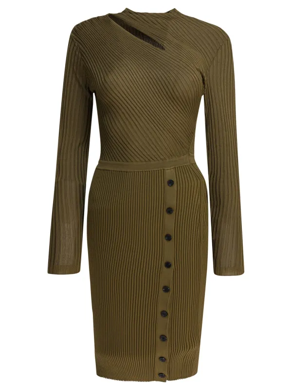 CUT OUT RIB KNIT MIDI DRESS sold by Lord & Taylor