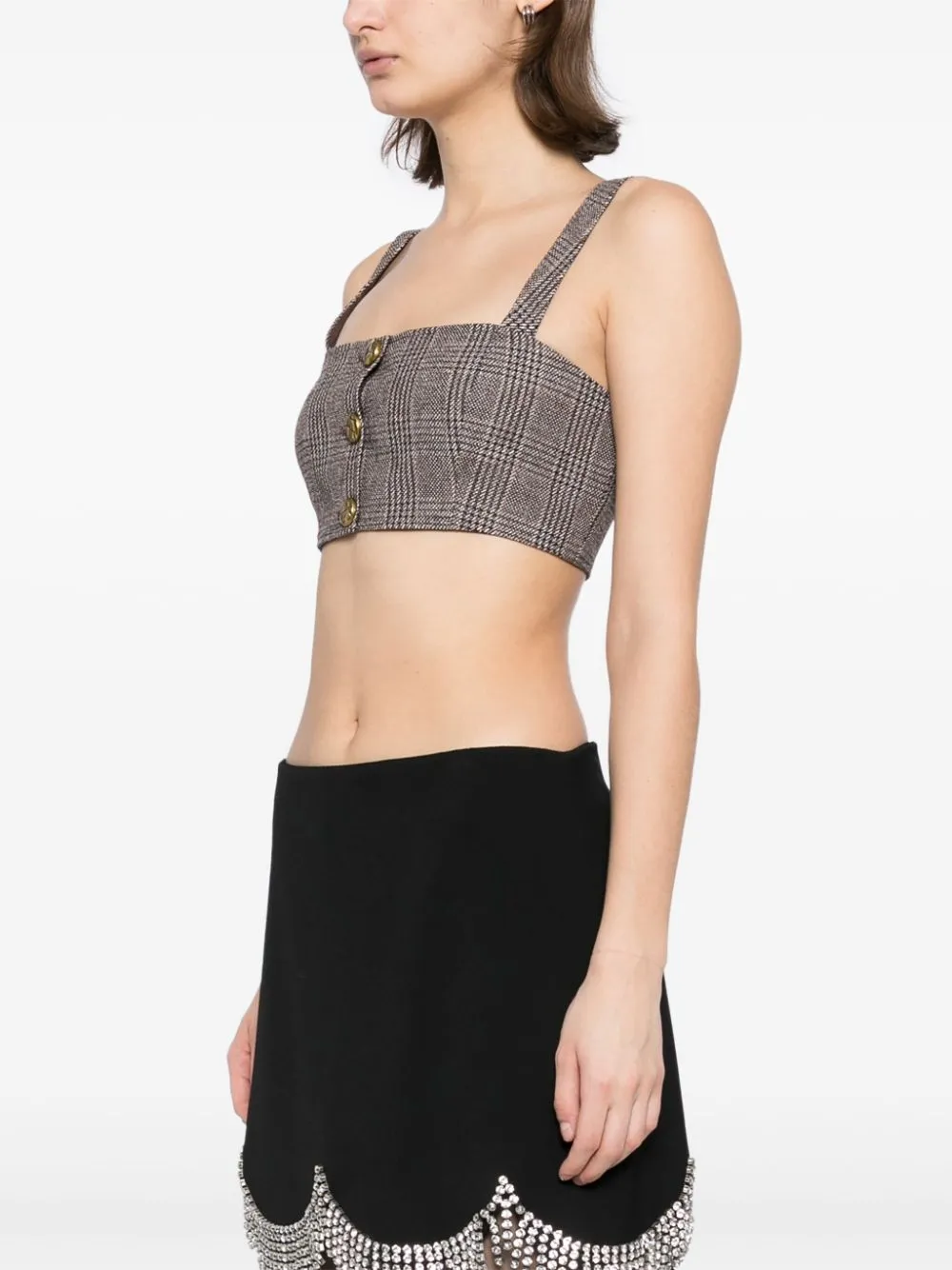 CHECK CROP TOP sold by Lord & Taylor product image thumbnail 4