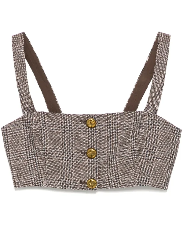 CHECK CROP TOP sold by Lord & Taylor