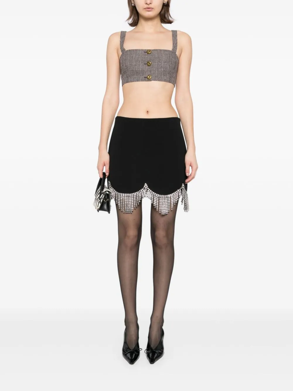 CHECK CROP TOP sold by Lord & Taylor product image thumbnail 3