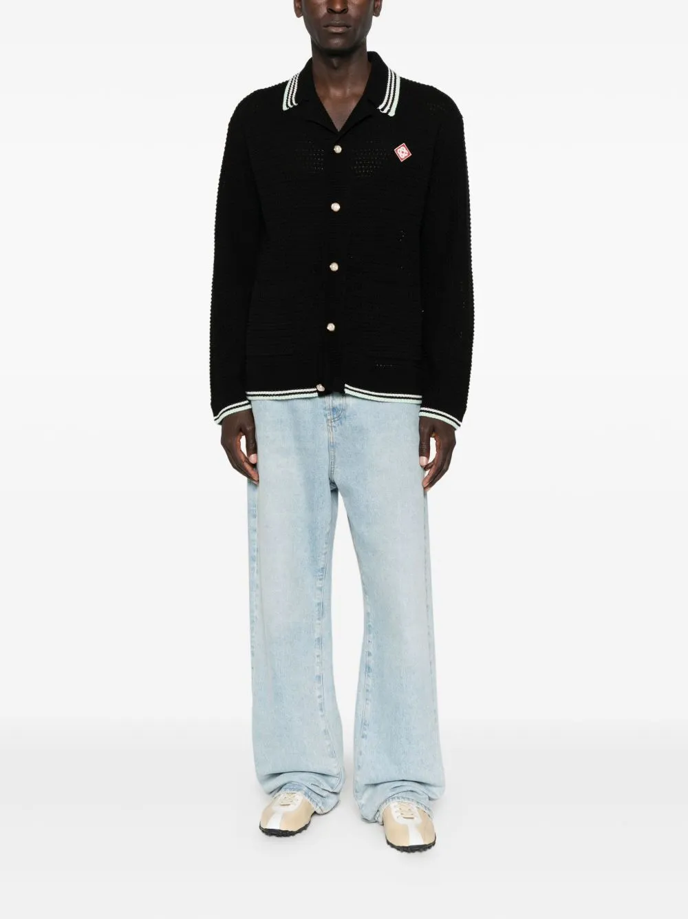 LONG-SLEEVED CROCHET SHIRT sold by Lord & Taylor product image thumbnail 2