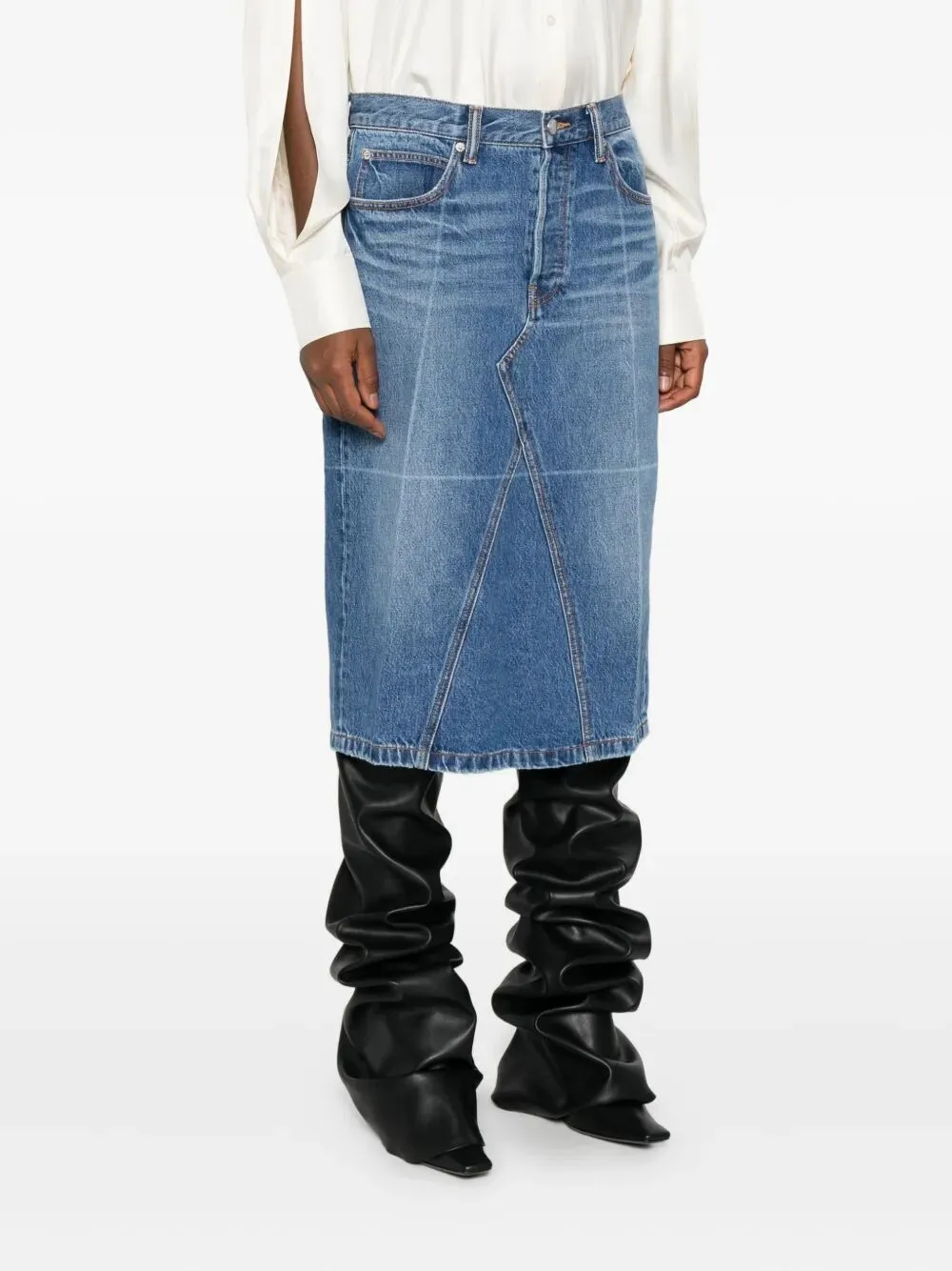 DENIM MIDI SKIRT sold by Lord & Taylor product image thumbnail 3