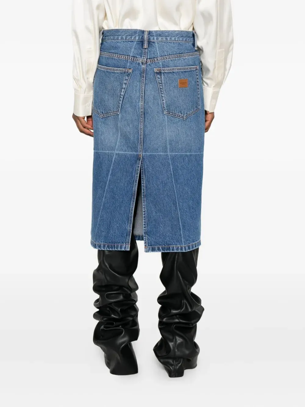 DENIM MIDI SKIRT sold by Lord & Taylor product image thumbnail 4