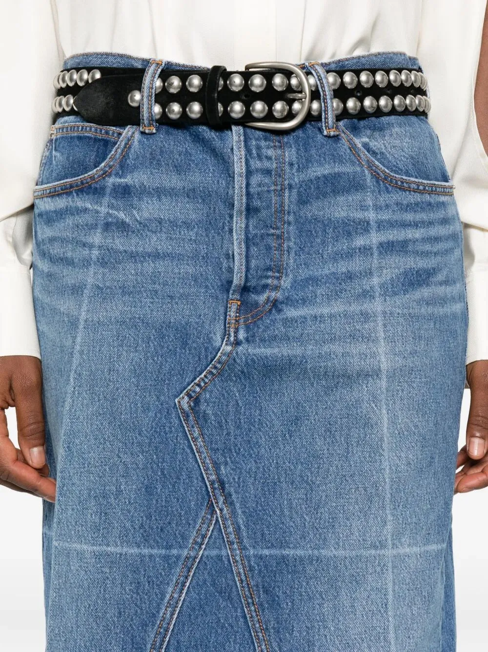 DENIM MIDI SKIRT sold by Lord & Taylor product image thumbnail 5