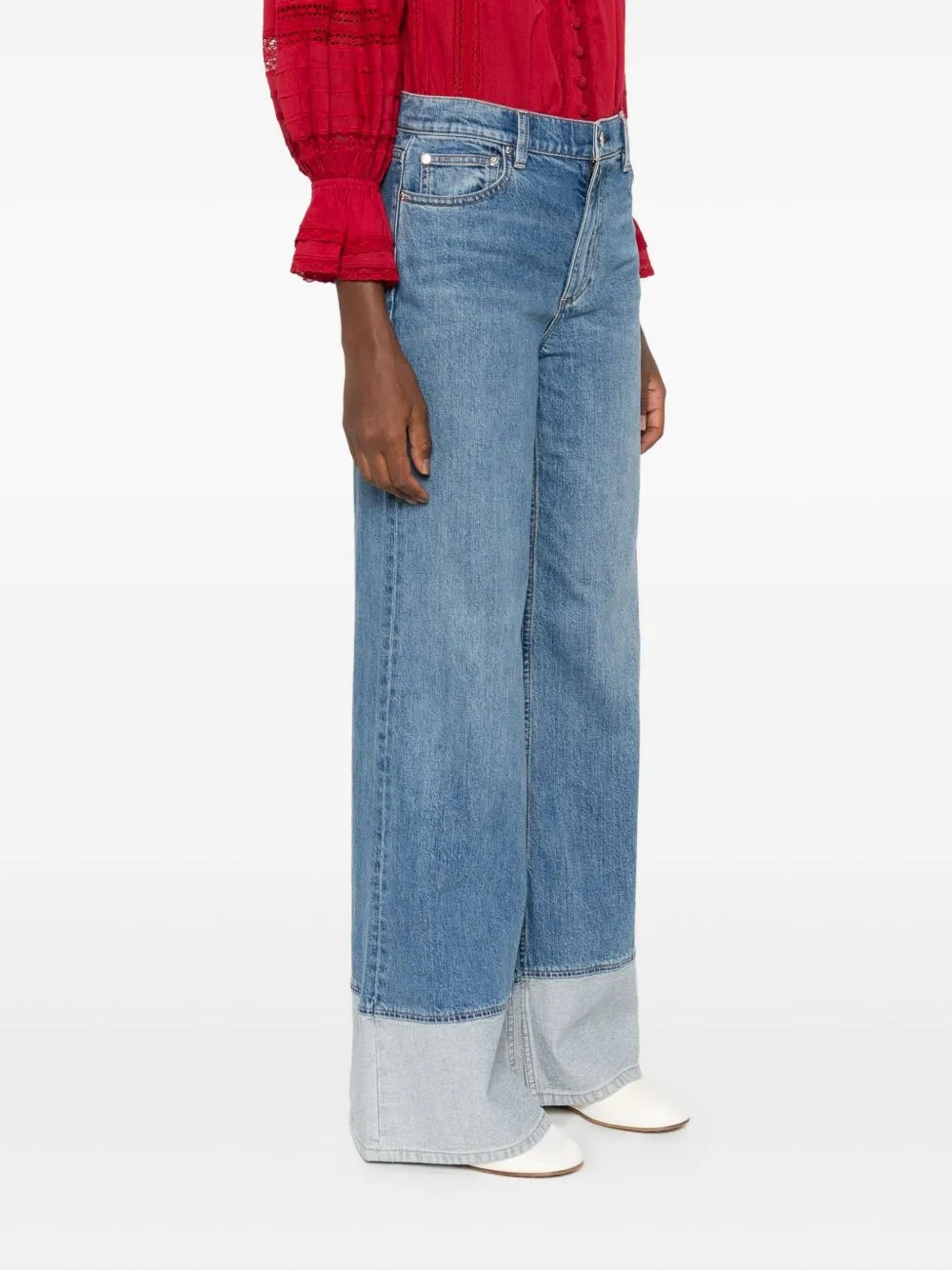 WILSON WIDE-LEG DENIM JEANS sold by Lord & Taylor product image thumbnail 2