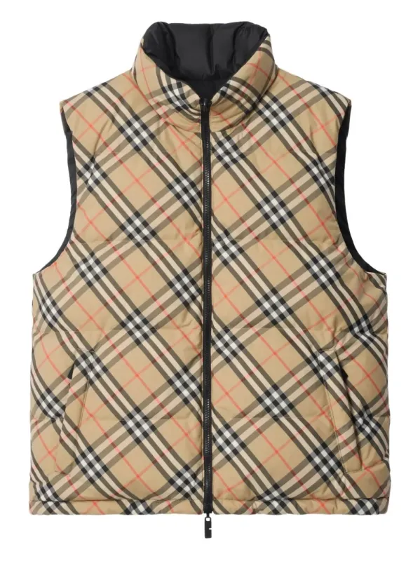 SNOSHILL REVERSIBLE CHECK PUFFER GILET sold by Lord & Taylor