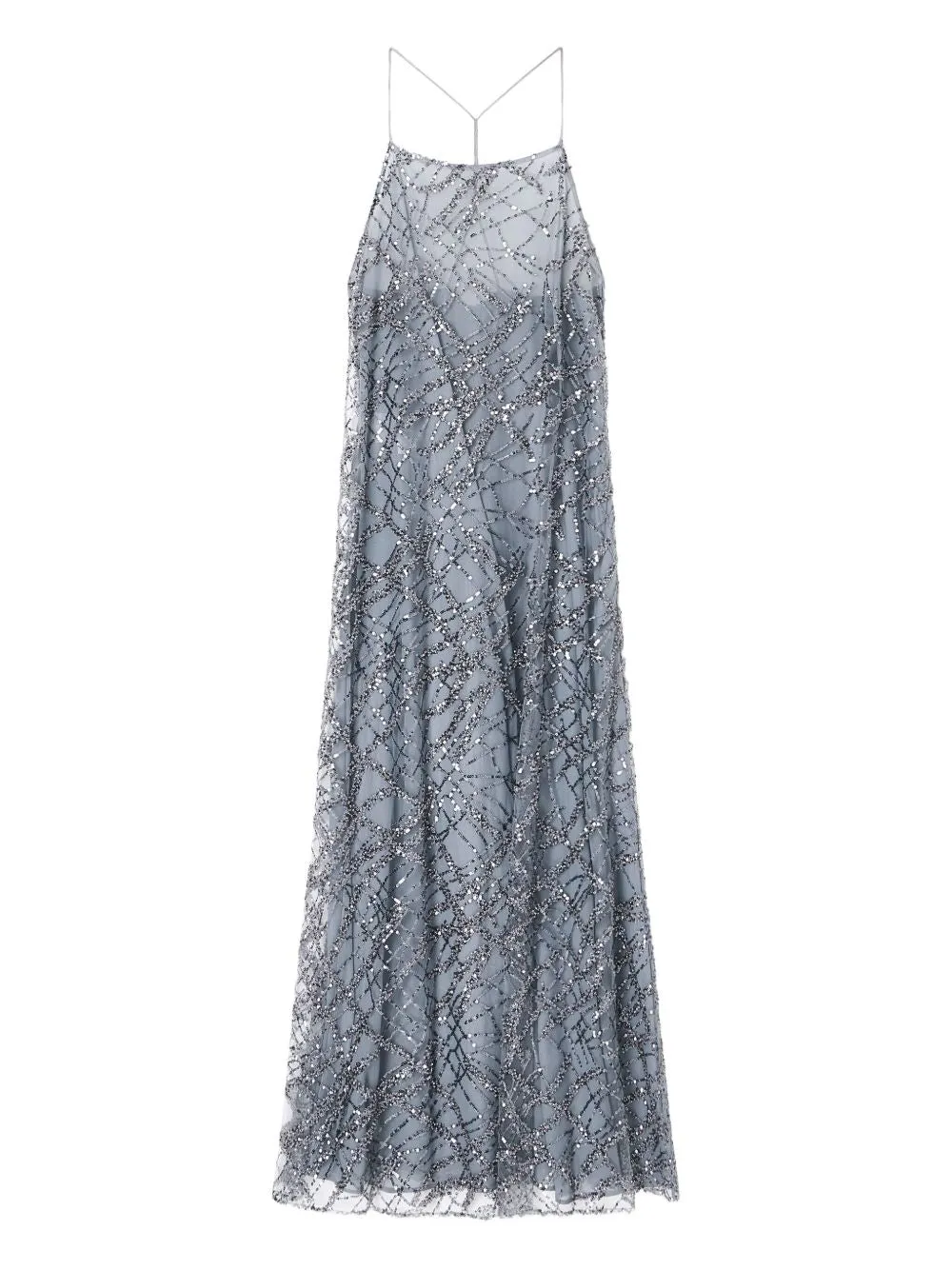 SILVER SEQUIN A-LINE DRESS sold by Lord & Taylor