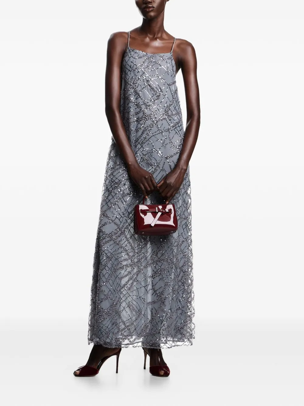 SILVER SEQUIN A-LINE DRESS sold by Lord & Taylor product image thumbnail 2