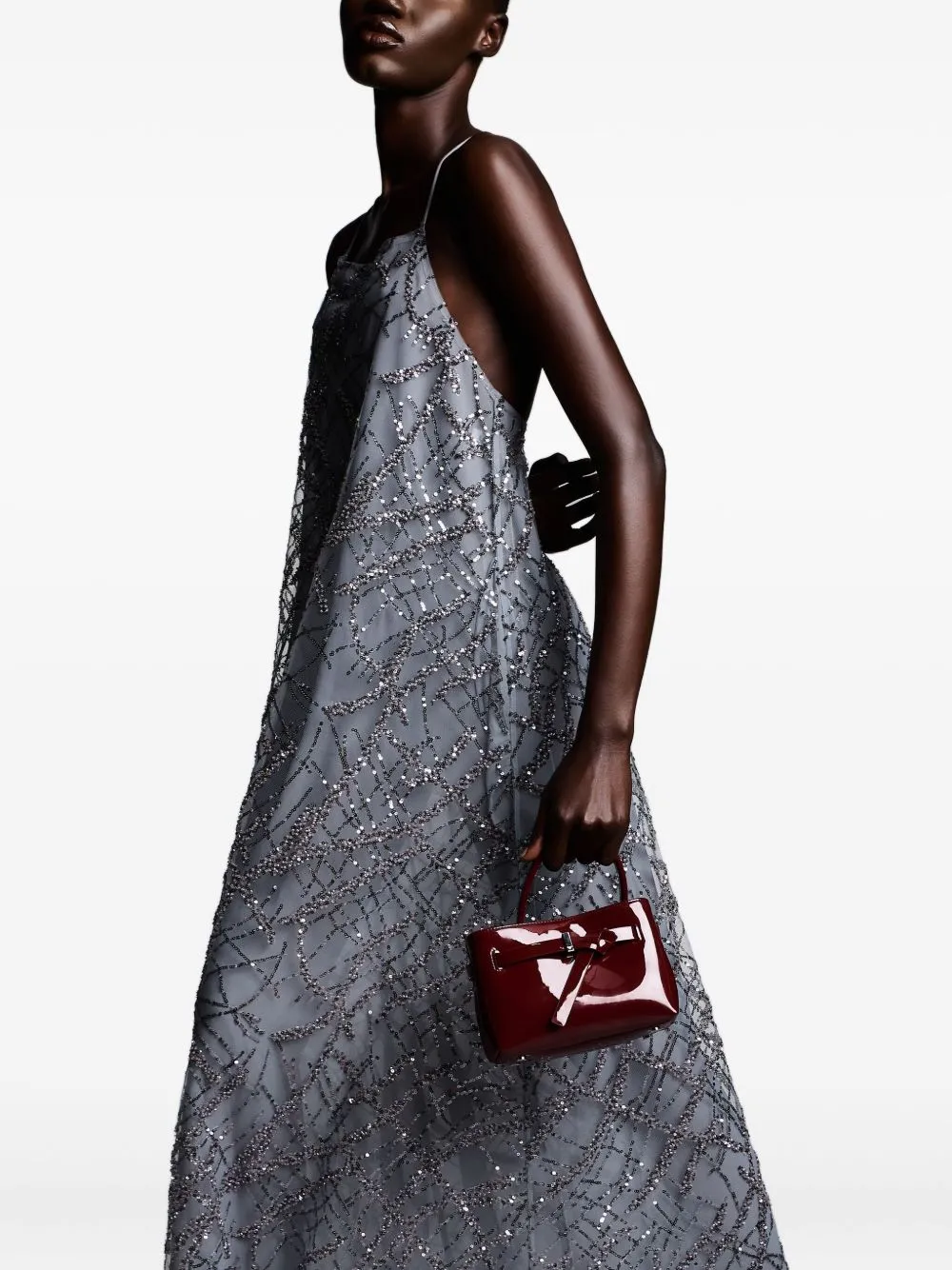 SILVER SEQUIN A-LINE DRESS sold by Lord & Taylor product image thumbnail 3