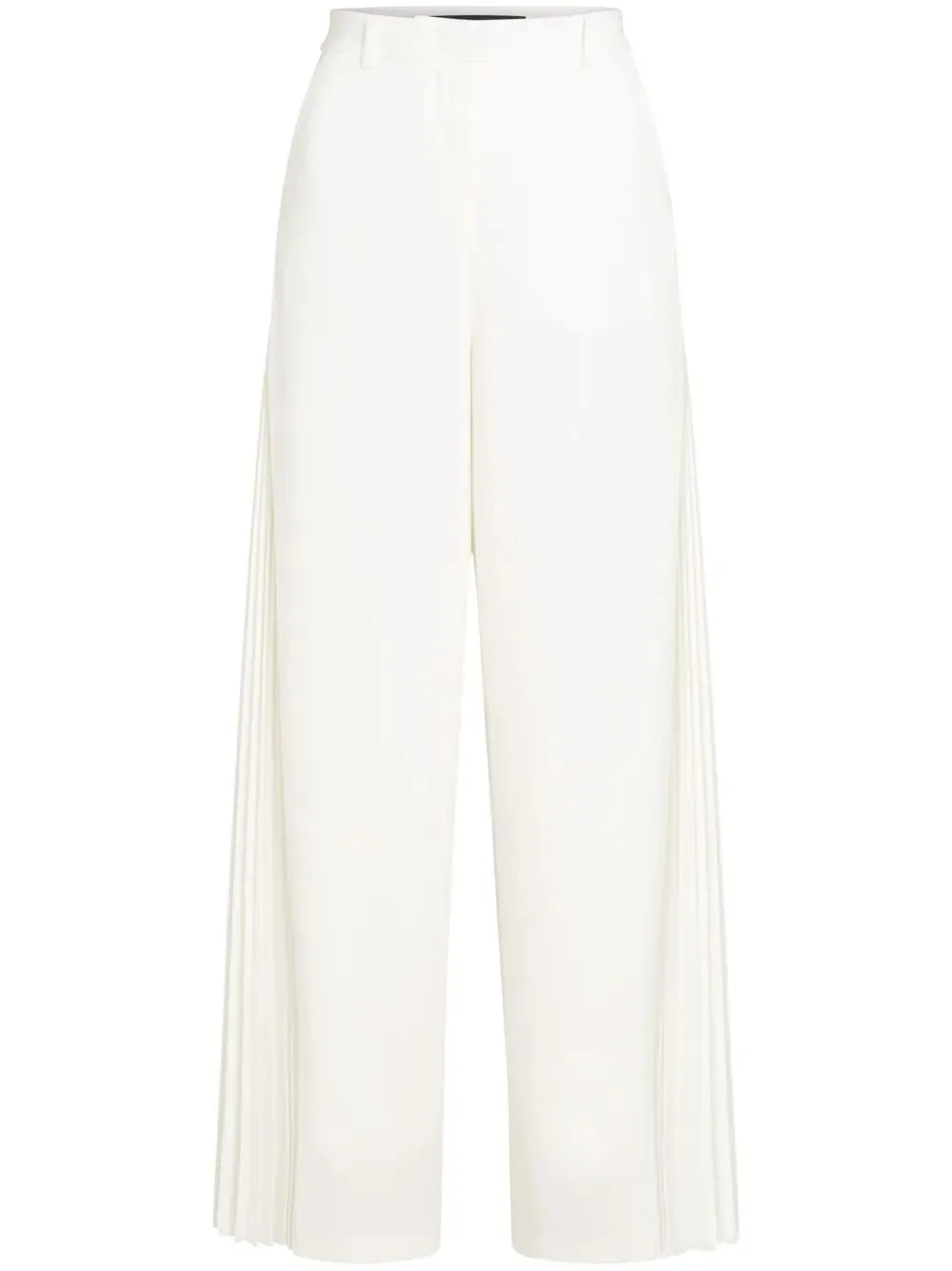 WHITE PANTS WITH PLEATED SIDE DETAIL sold by Lord & Taylor