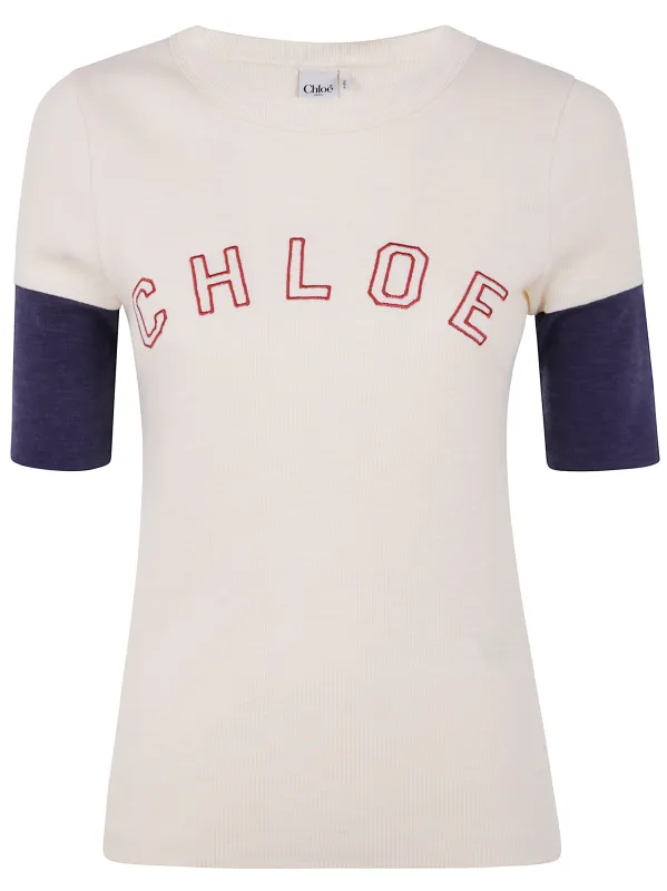 RIBBED TOP WITH EMBROIDERED LOGO sold by Lord & Taylor