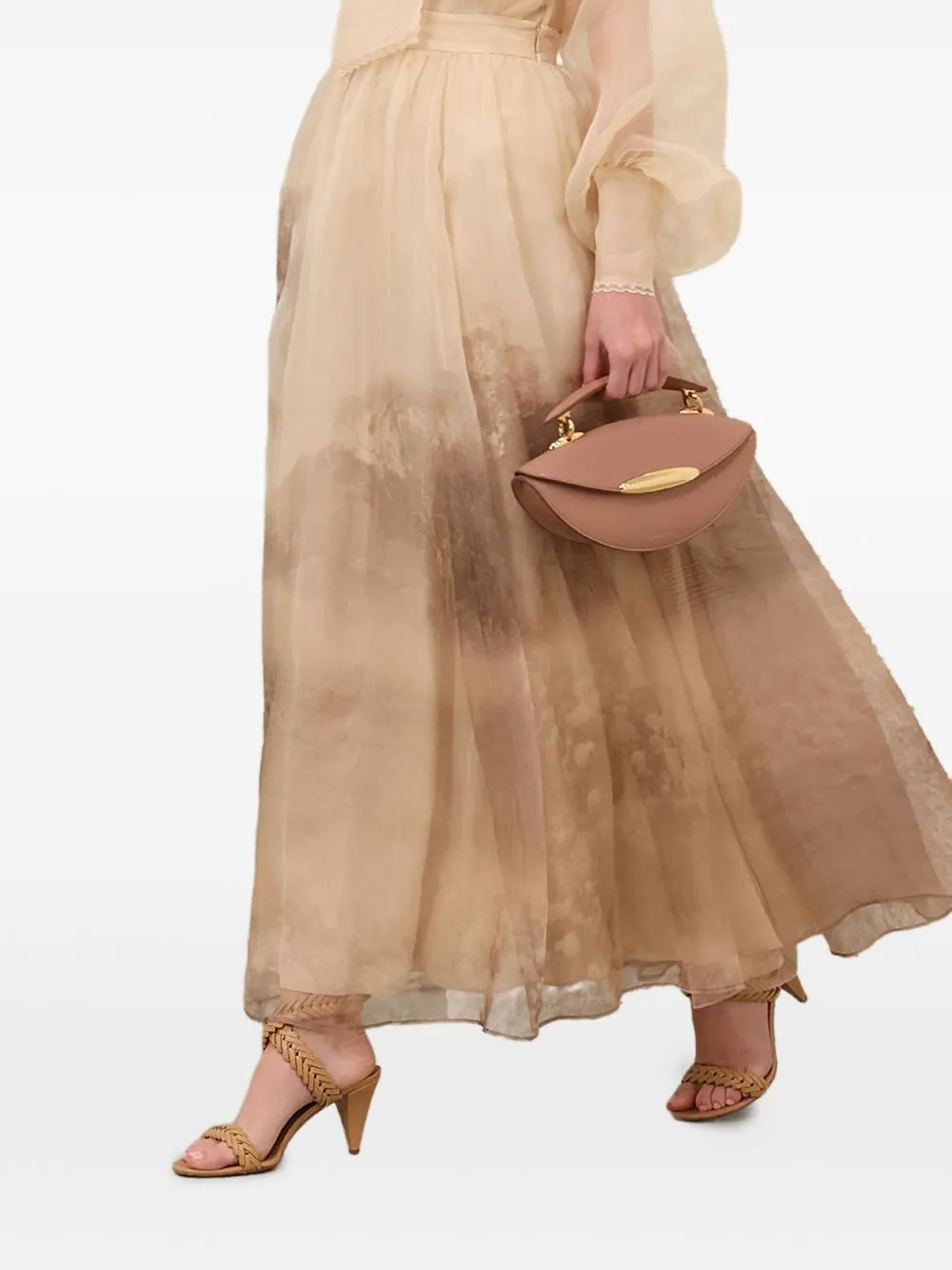 BEIGE A-LINE SILK SKIRT sold by Lord & Taylor product image thumbnail 5