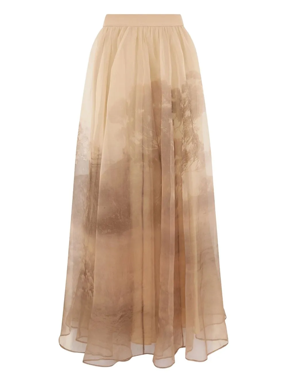 BEIGE A-LINE SILK SKIRT sold by Lord & Taylor