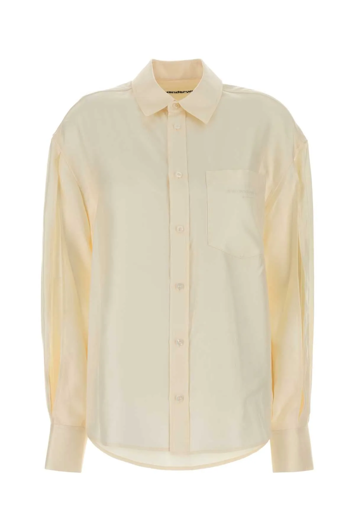 IVORY SATIN OVERSIZE SHIRT sold by Lord & Taylor
