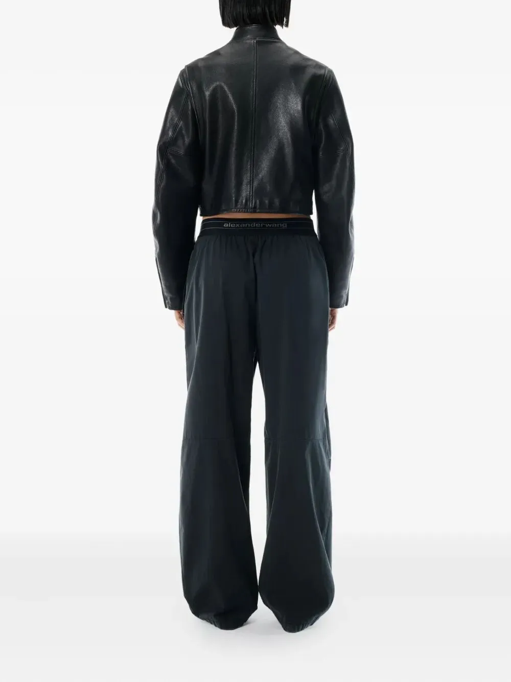 BLACK COTTON BLEND WIDE-LEG PANT sold by Lord & Taylor product image thumbnail 2
