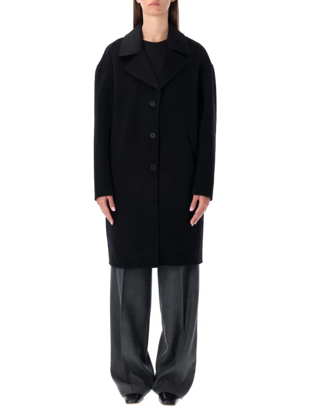 OVERSIZED BLACK WOOL BLEND COAT sold by Lord & Taylor
