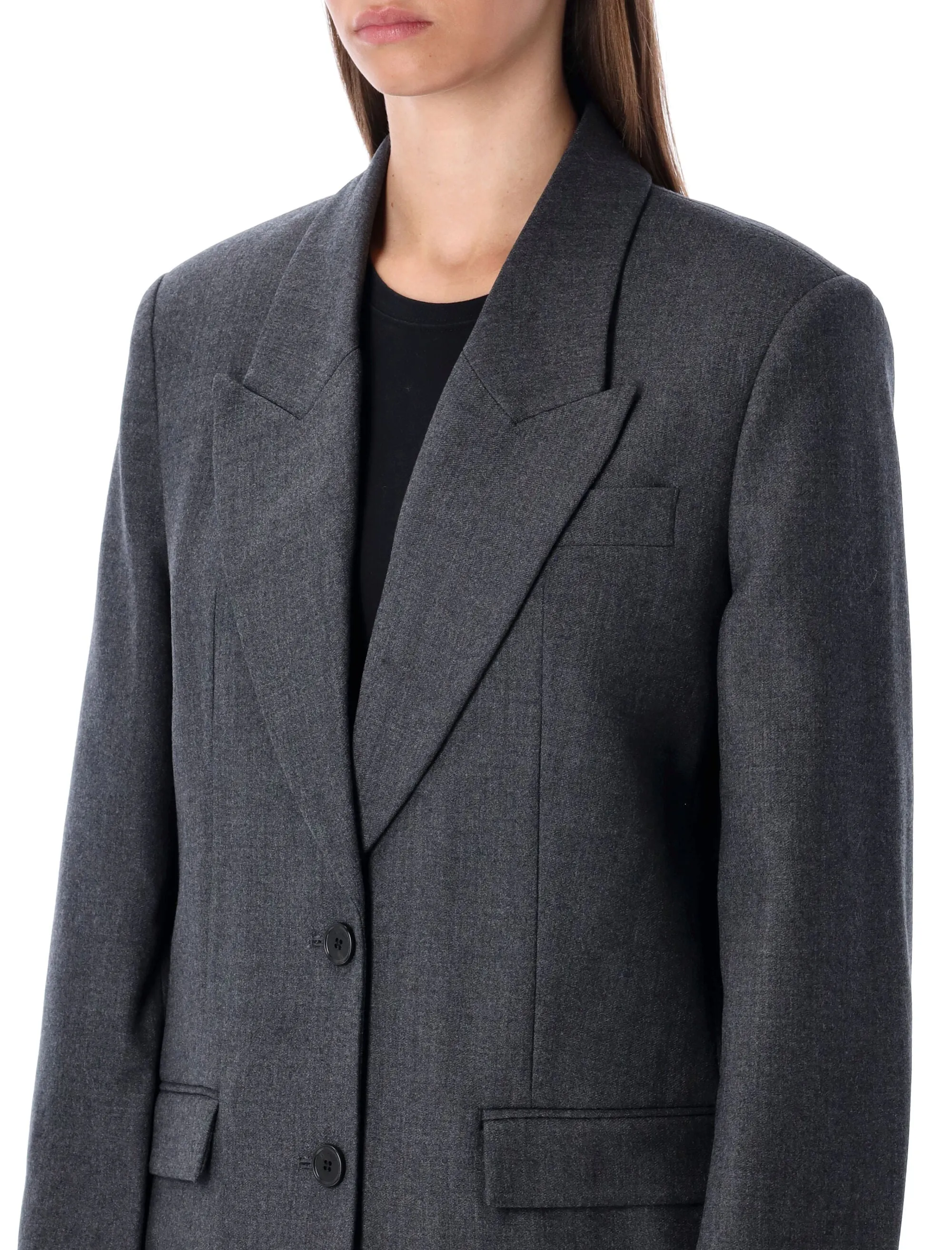 OVERSIZED DARK GREY WOOL BLAZER sold by Lord & Taylor product image thumbnail 3