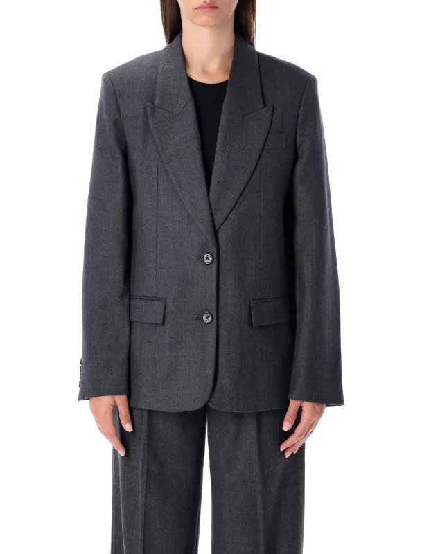 OVERSIZED DARK GREY WOOL BLAZER sold by Lord & Taylor