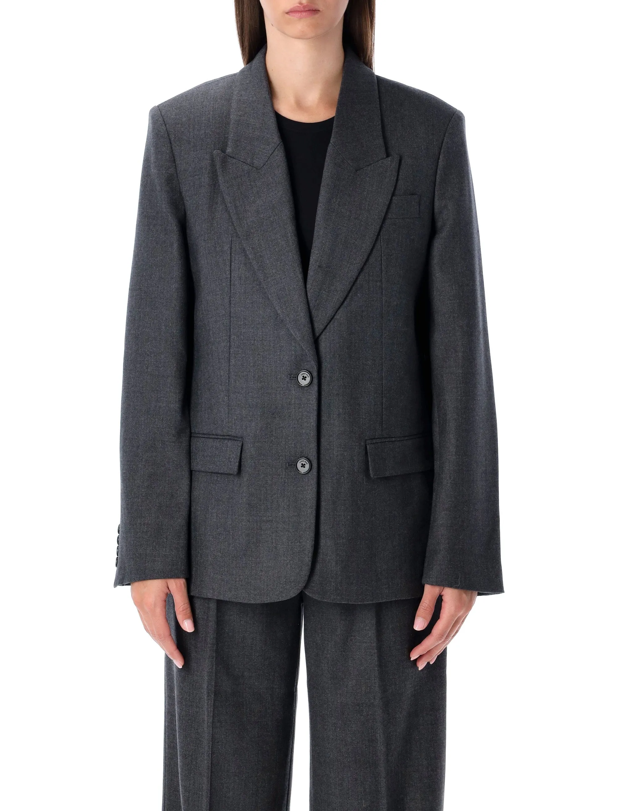 OVERSIZED DARK GREY WOOL BLAZER sold by Lord & Taylor