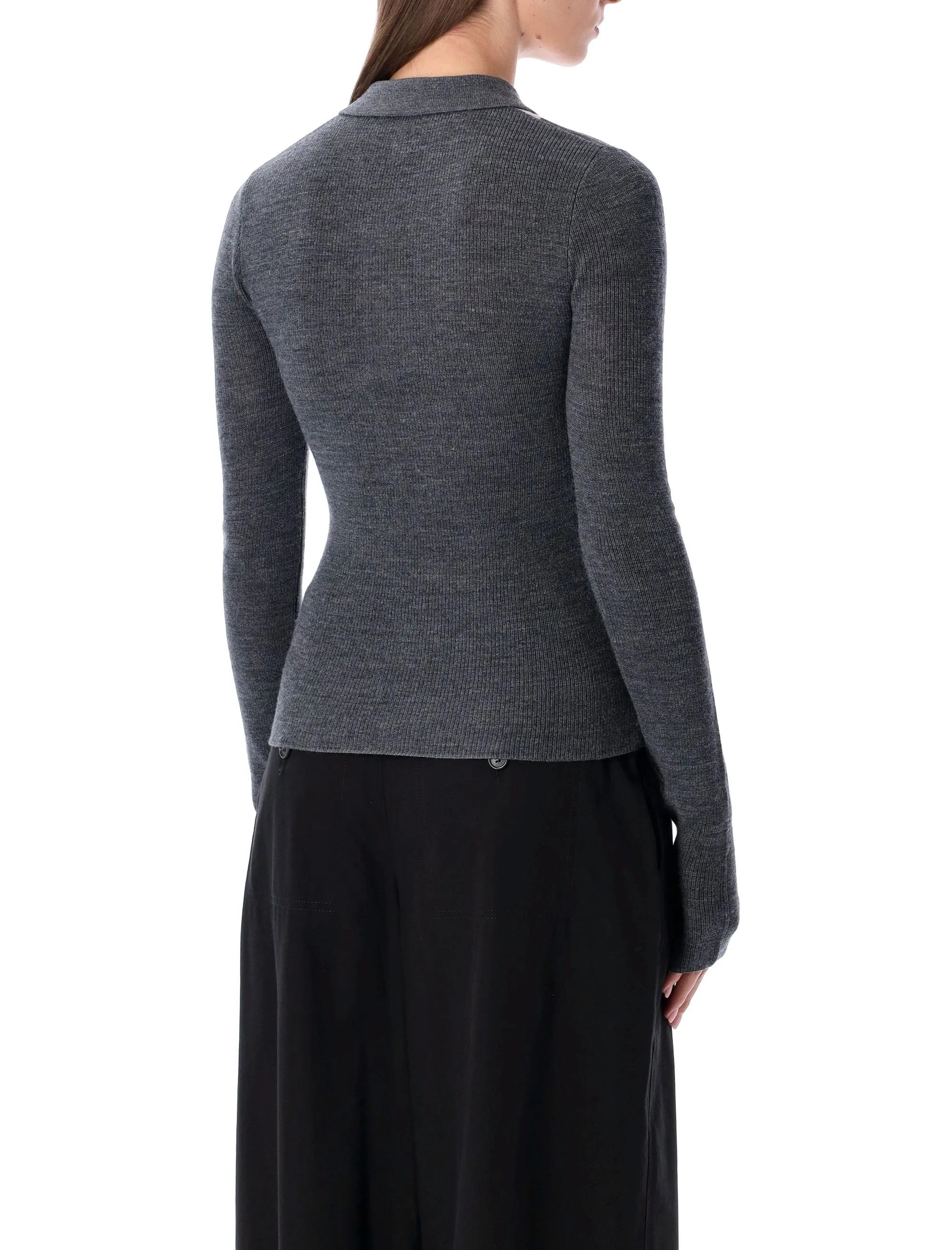 GANNI GREY KNITTED POLO WOOL WITH ARGYLE PATTERN sold by Lord & Taylor product image thumbnail 2