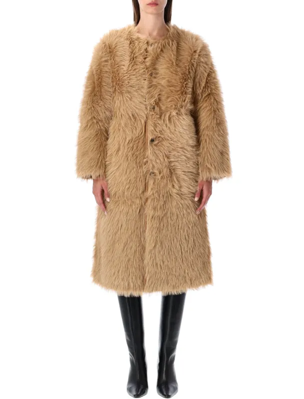 FAUX FUR COAT WITH SUEDE INTERIOR sold by Lord & Taylor