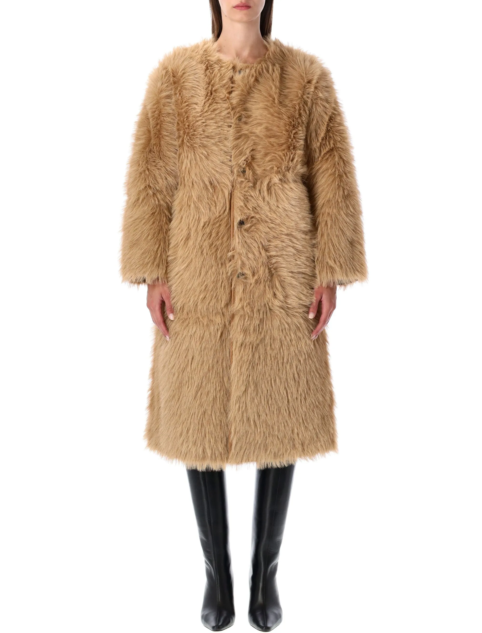 FAUX FUR COAT WITH SUEDE INTERIOR sold by Lord & Taylor