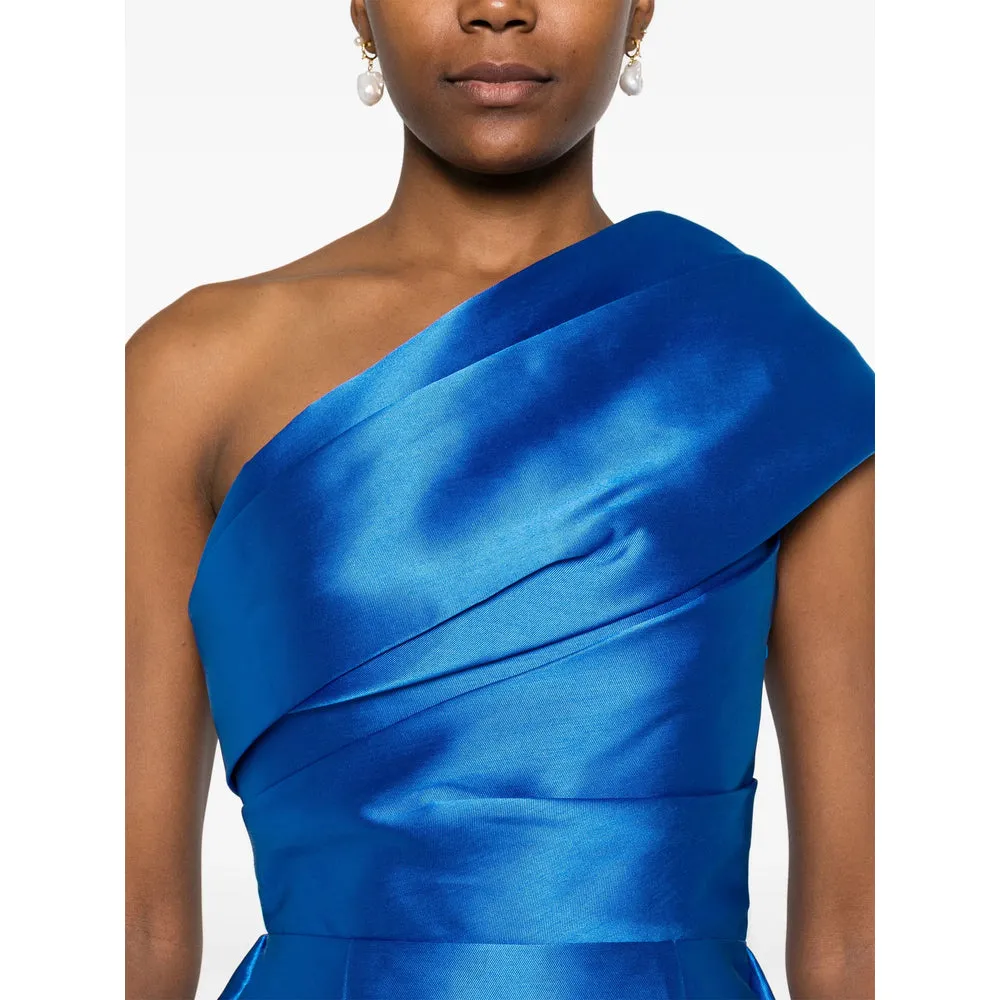 Topaz Blue One-Shoulder Satin Dress sold by Lord & Taylor product image thumbnail 2