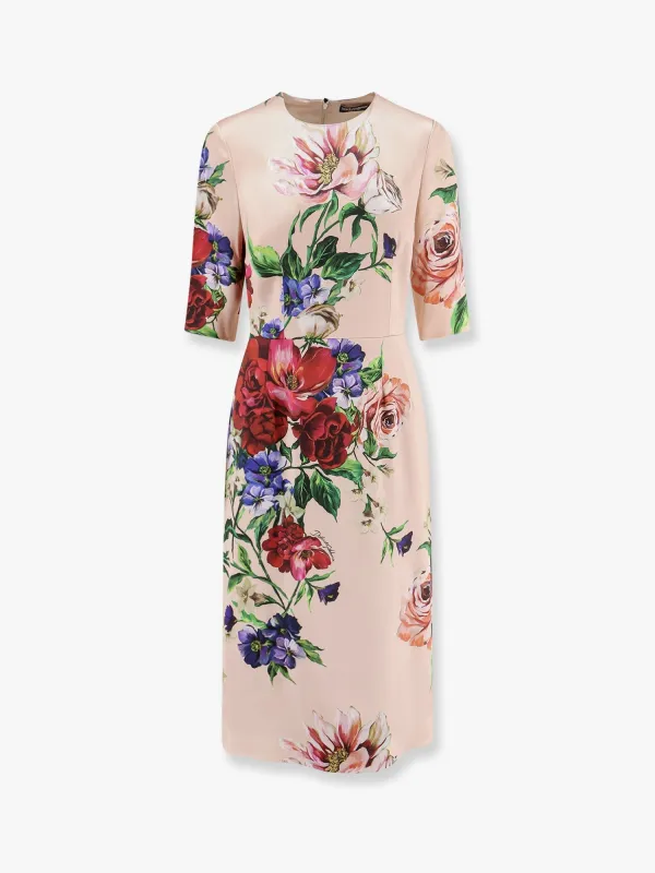 Satin Floral-Print Dress sold by Lord & Taylor
